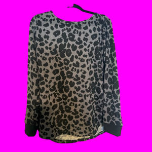PINK Clover Leopard Top